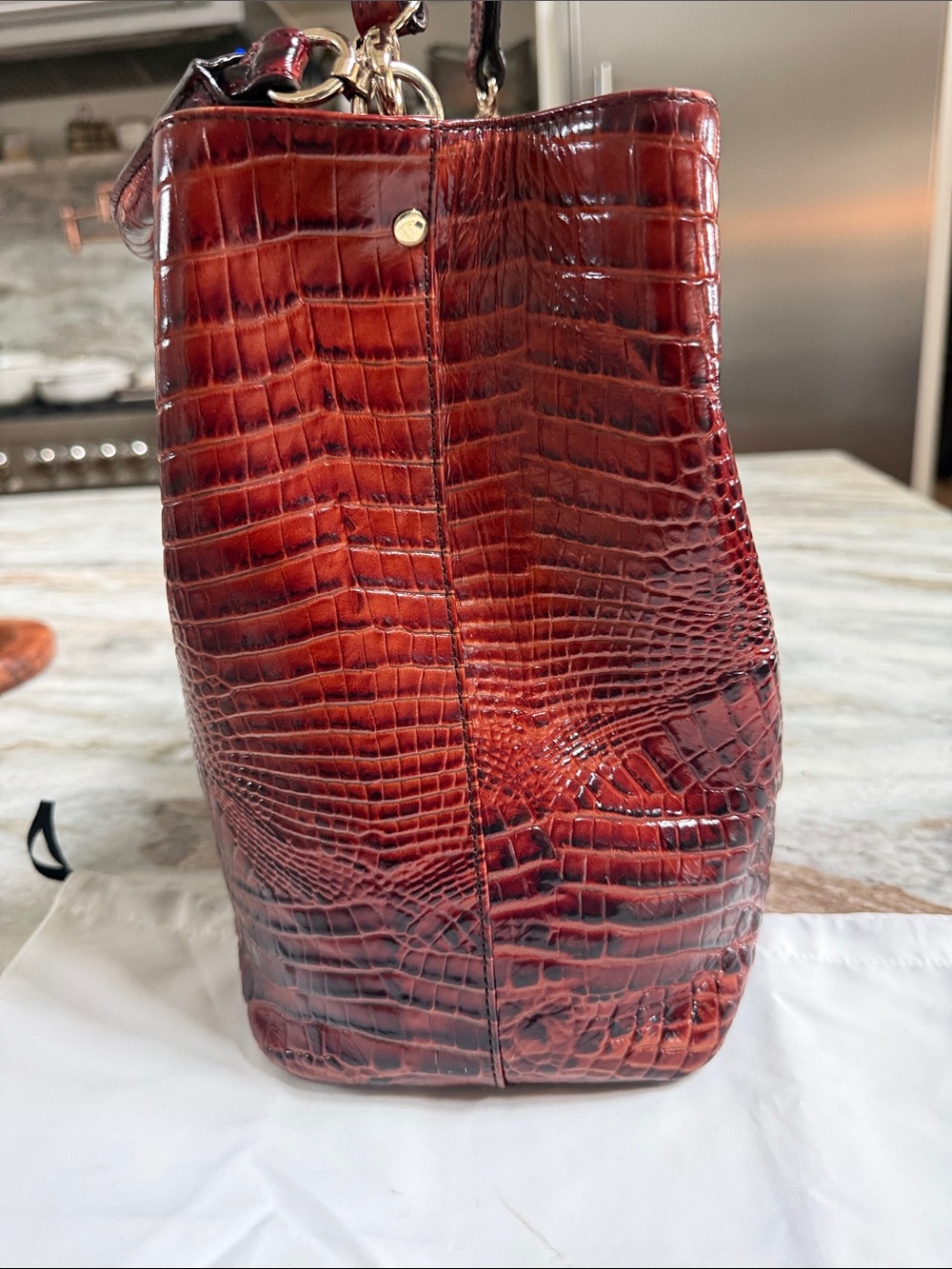 Authentic BRAHMIN AMELIA shoulder bag in pecan Melbourne - Picture 5 of 7